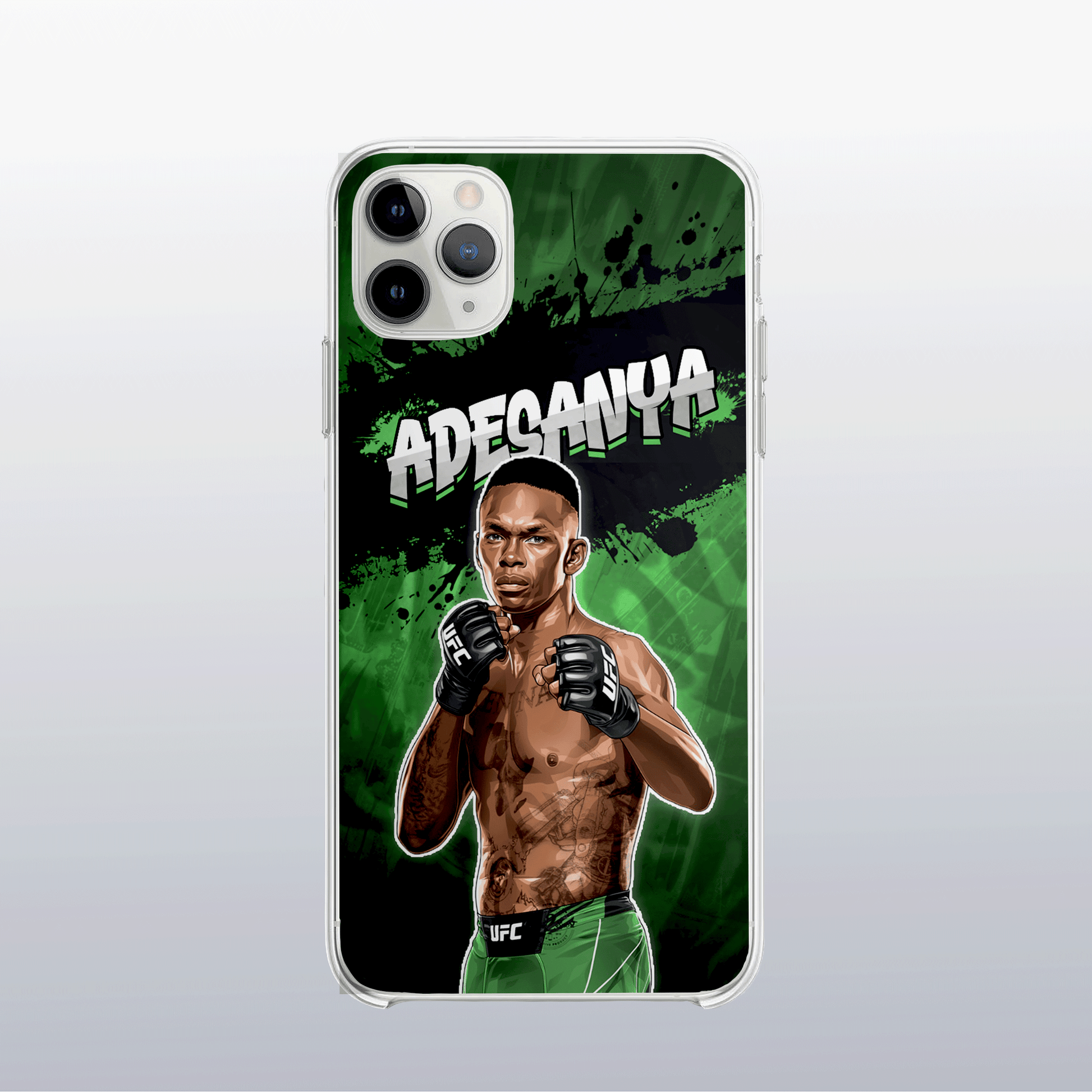 Coque de téléphone Israel Adesanya (modèle 2) – design graff éclatant, à l’image de son striking spectaculaire.