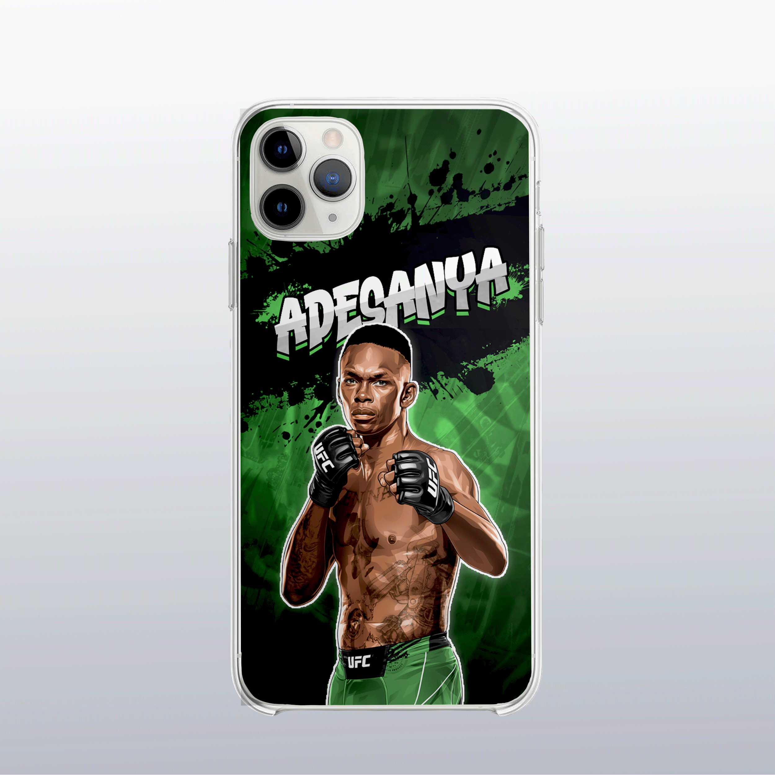 Coque de téléphone Israel Adesanya (modèle 2) – design graff éclatant, à l’image de son striking spectaculaire.