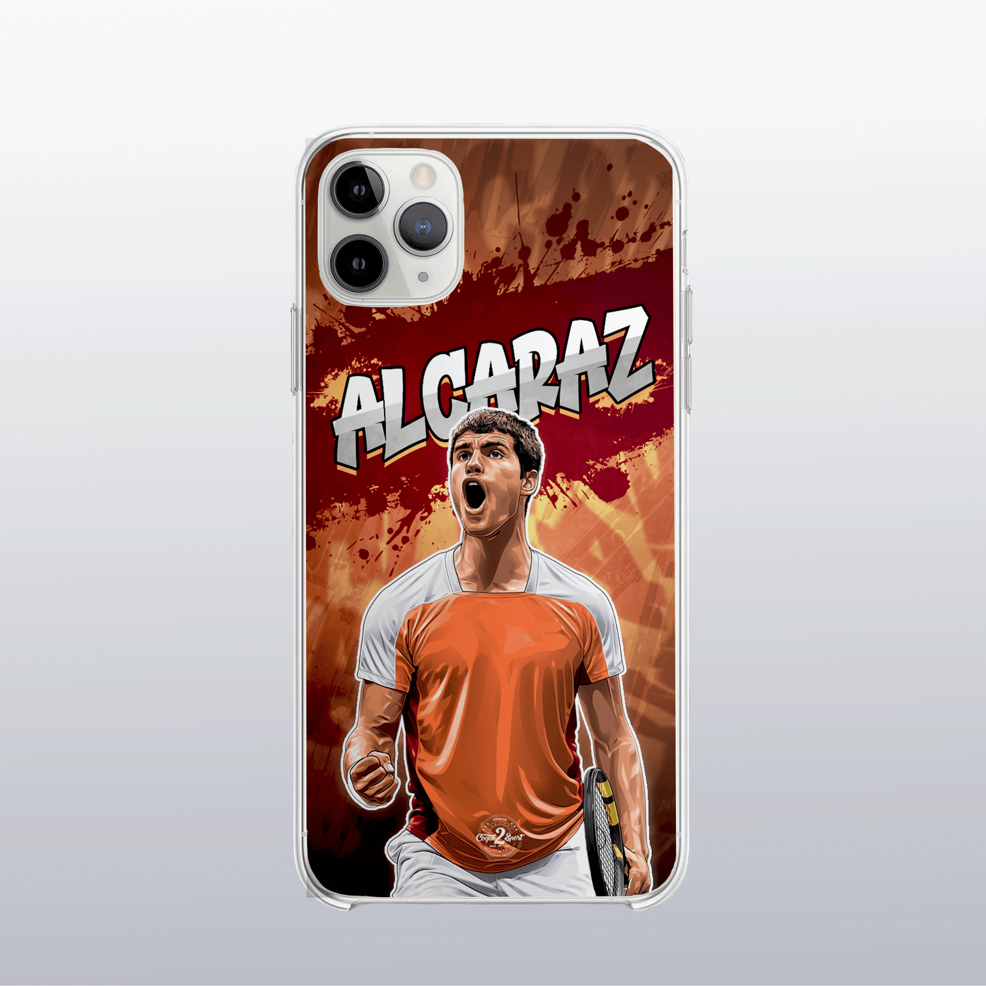 Coque de téléphone Carlos Alcaraz (modèle 2) au design graff coloré, style urbain et dynamique pour fans de tennis.