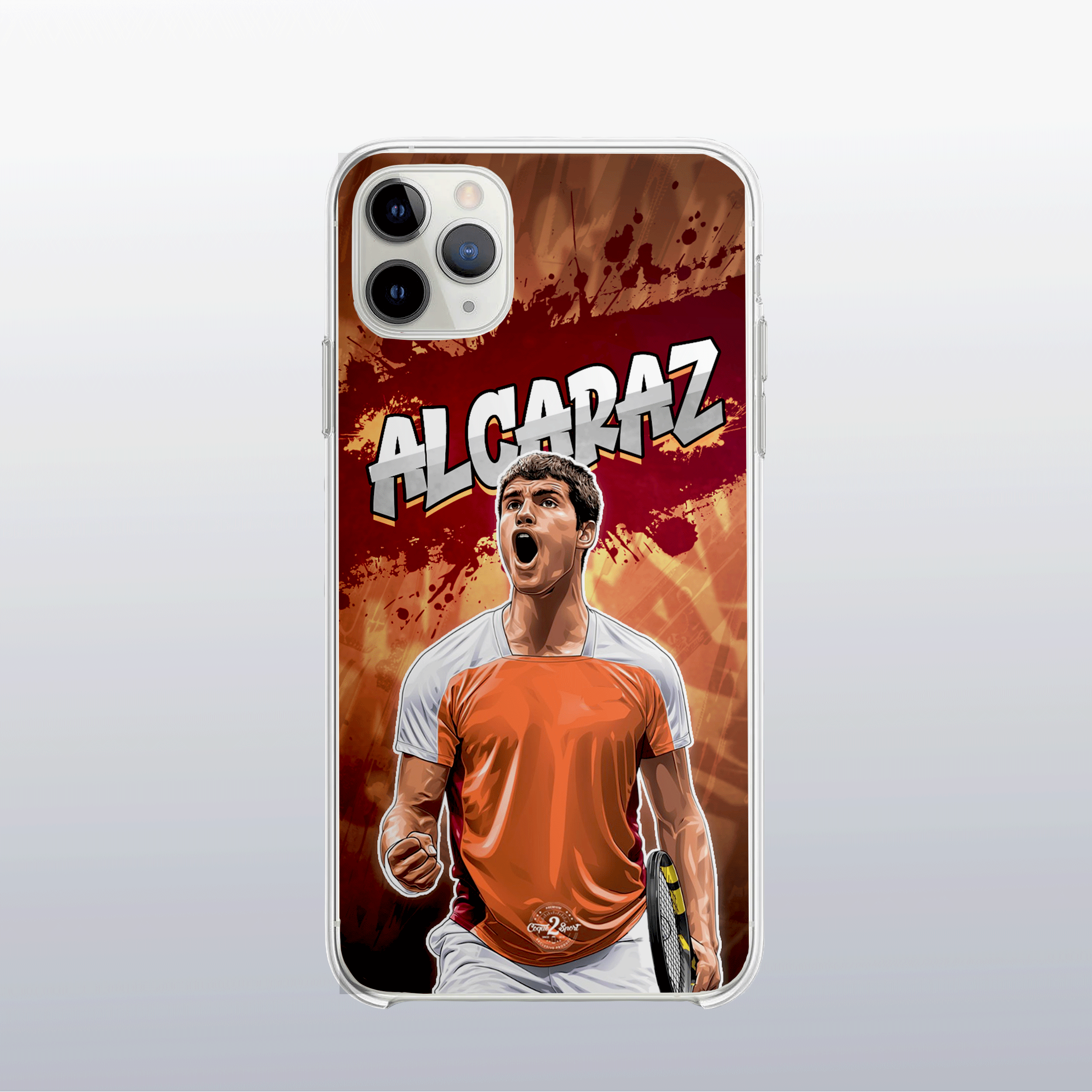 Coque de téléphone Carlos Alcaraz (modèle 2) au design graff coloré, style urbain et dynamique pour fans de tennis.