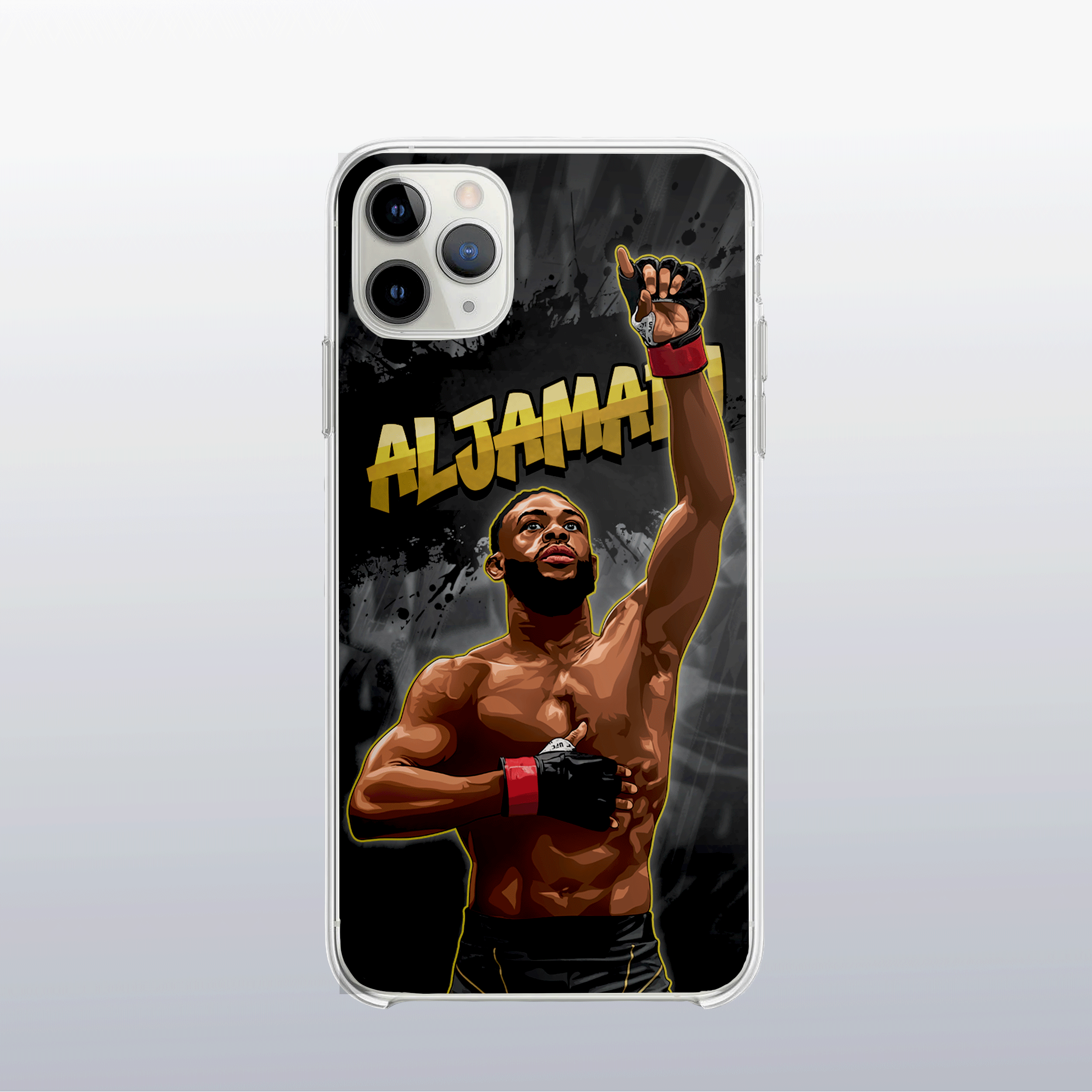 Coque de téléphone Aljamain Sterling – design graff coloré inspiré de l’univers UFC, look urbain et percutant.