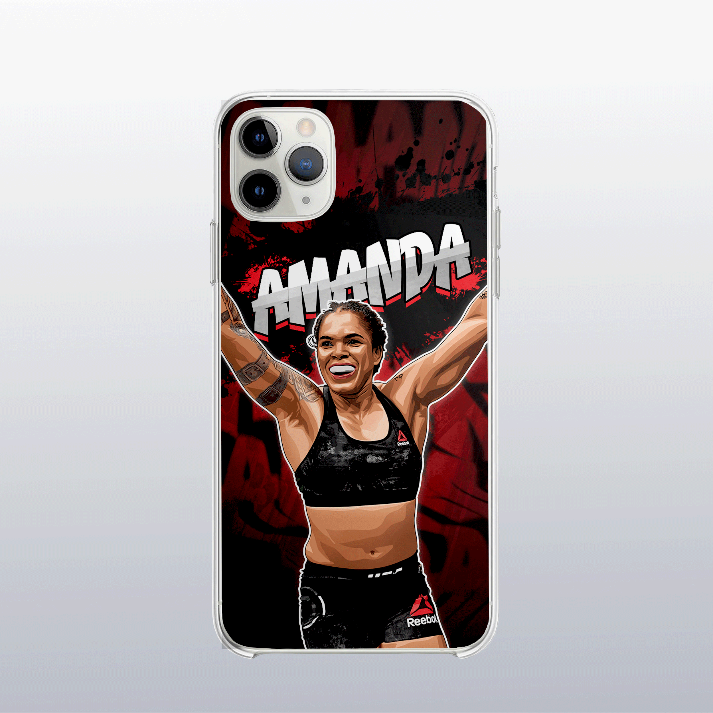 Coque de téléphone Amanda Nunes – design graff coloré inspiré de l’univers MMA, look urbain et percutant.