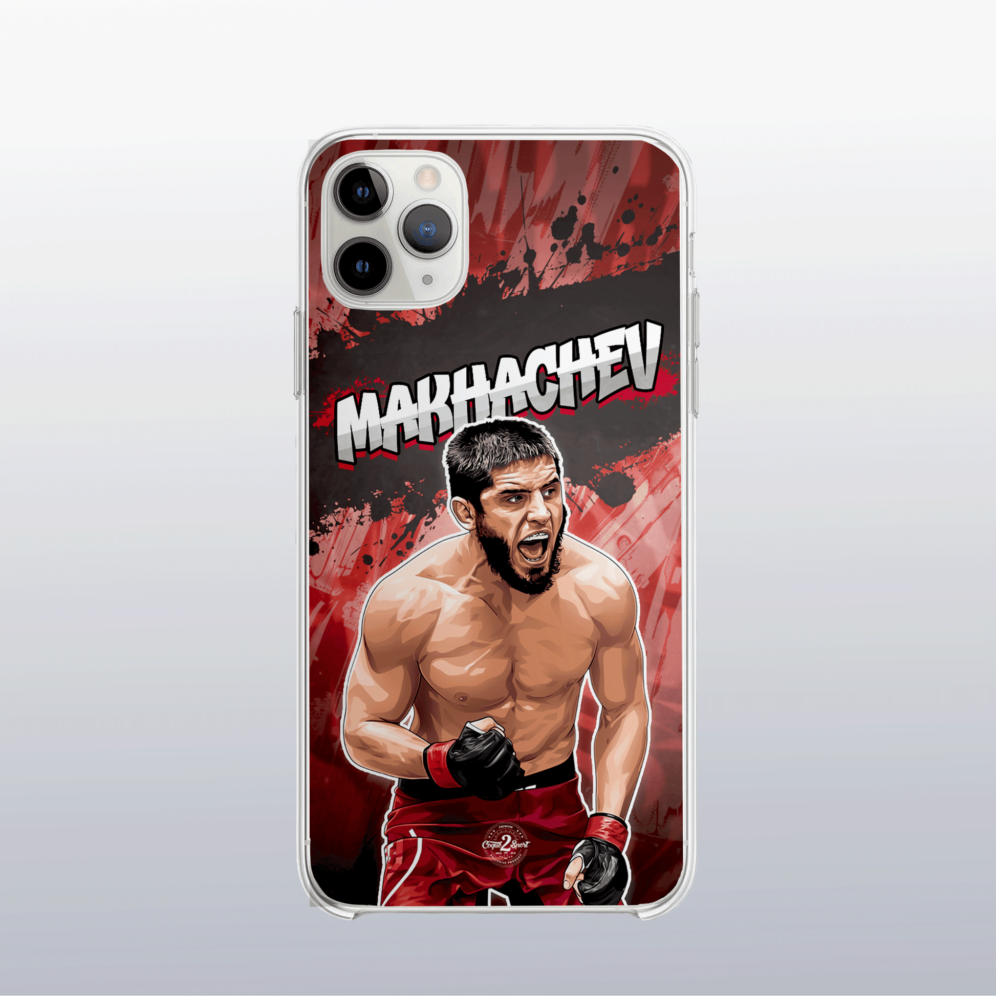 Coque de téléphone Islam Makhachev – design graff coloré inspiré de l’univers MMA, look urbain et percutant.