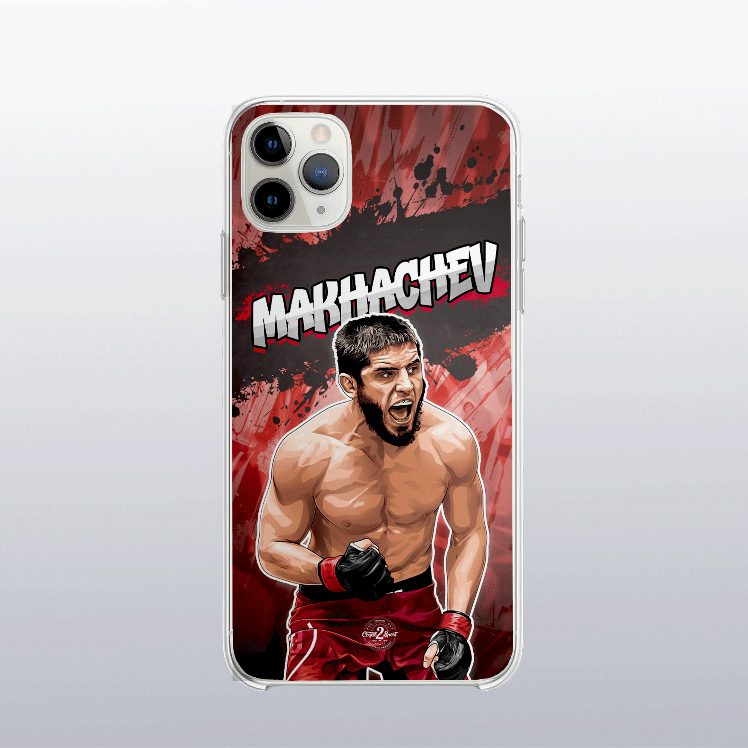 Coque de téléphone Islam Makhachev – design graff coloré inspiré de l’univers MMA, look urbain et percutant.