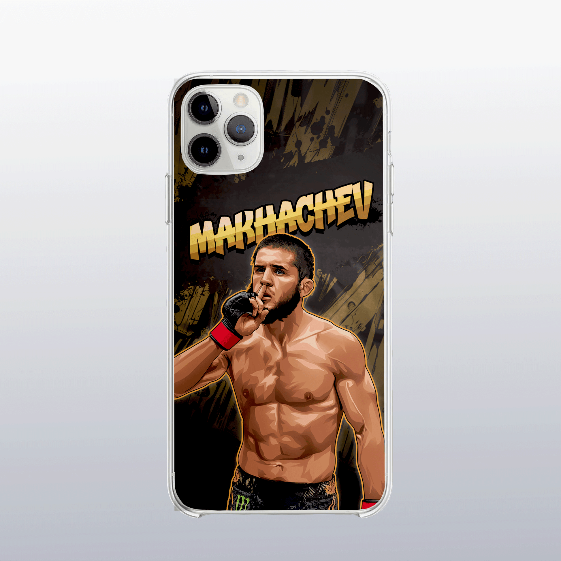 Coque de téléphone Islam Makhachev (modèle 2) – design graff dynamique, à l’image de sa domination tactique.
