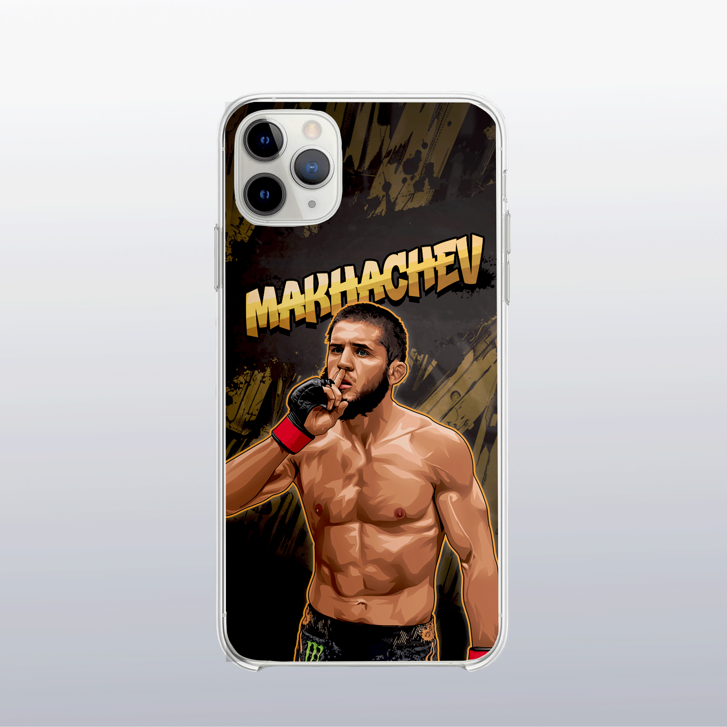Coque de téléphone Islam Makhachev (modèle 2) – design graff dynamique, à l’image de sa domination tactique.