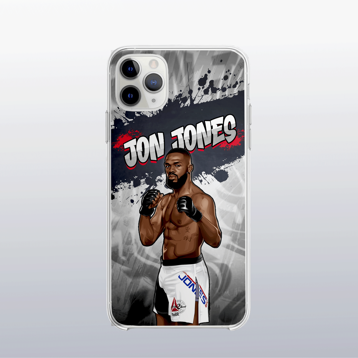 Coque de téléphone Jon Jones (modèle 3) – design graff graphique et percutant, clin d’œil à son style tactique.