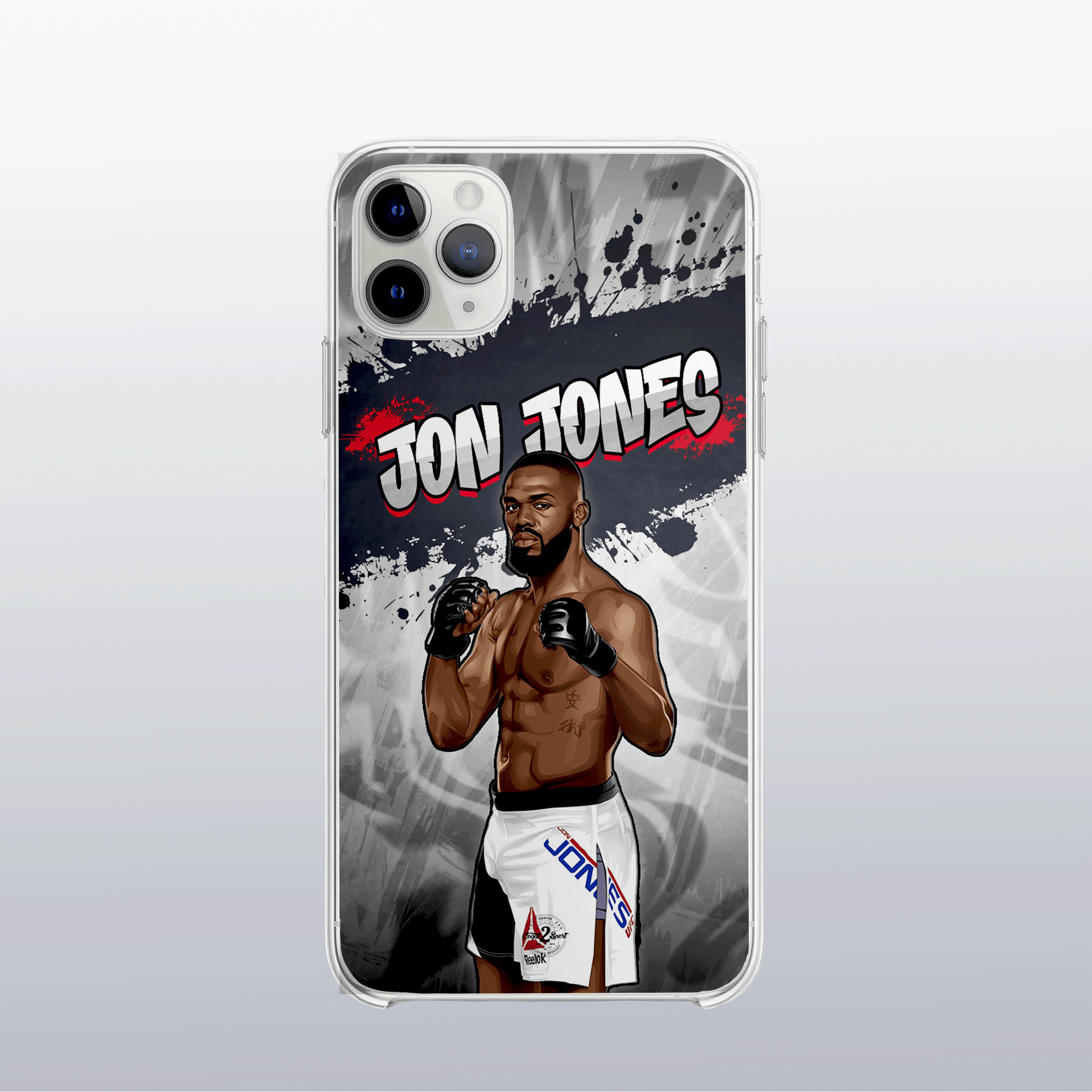 Coque de téléphone Jon Jones (modèle 3) – design graff graphique et percutant, clin d’œil à son style tactique.