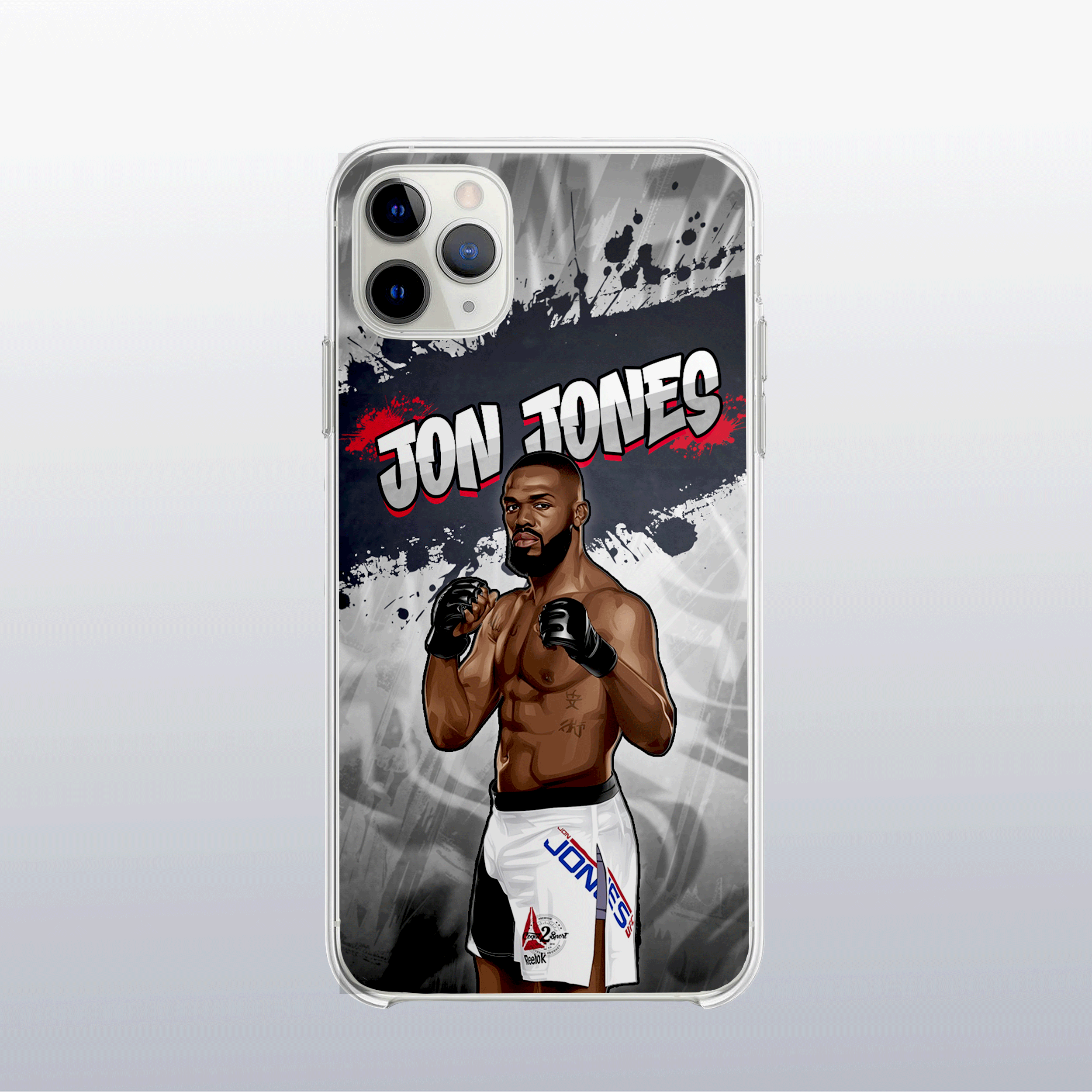 Coque de téléphone Jon Jones (modèle 3) – design graff graphique et percutant, clin d’œil à son style tactique.