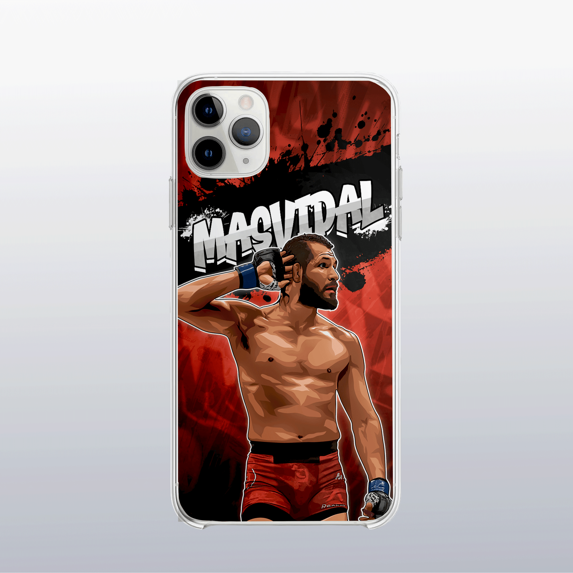 Coque de téléphone Jorge Masvidal – design graff coloré inspiré de l’univers MMA, look urbain et percutant.
