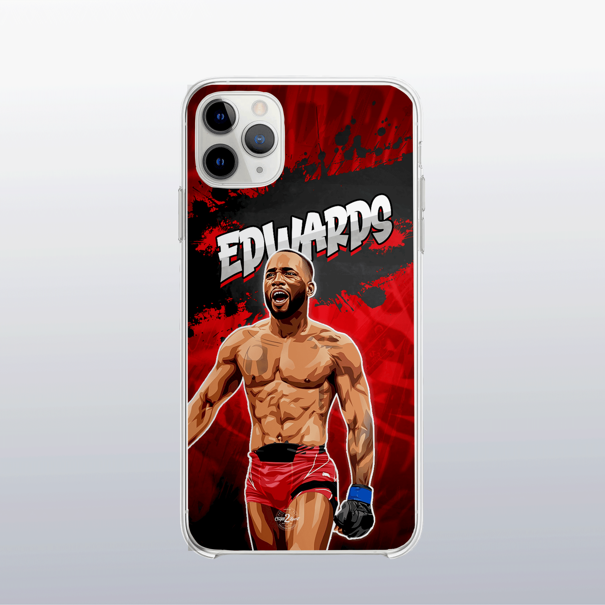 Coque de téléphone Leon Edwards – design graff coloré inspiré de l’univers MMA, look urbain et percutant.