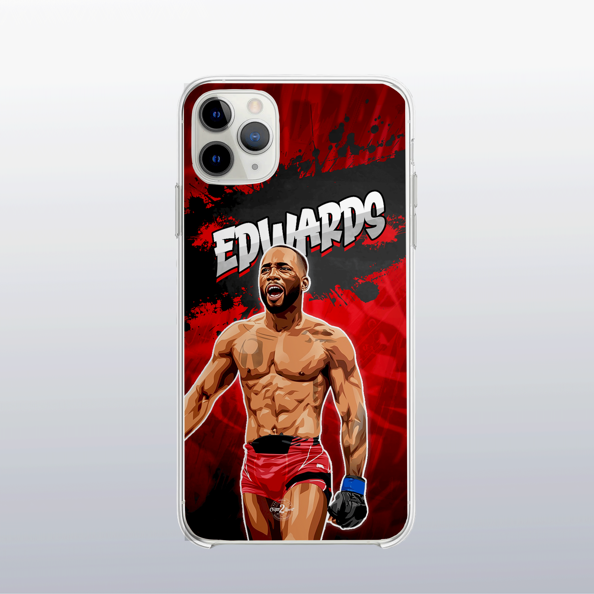 Coque de téléphone Leon Edwards – design graff coloré inspiré de l’univers MMA, look urbain et percutant.