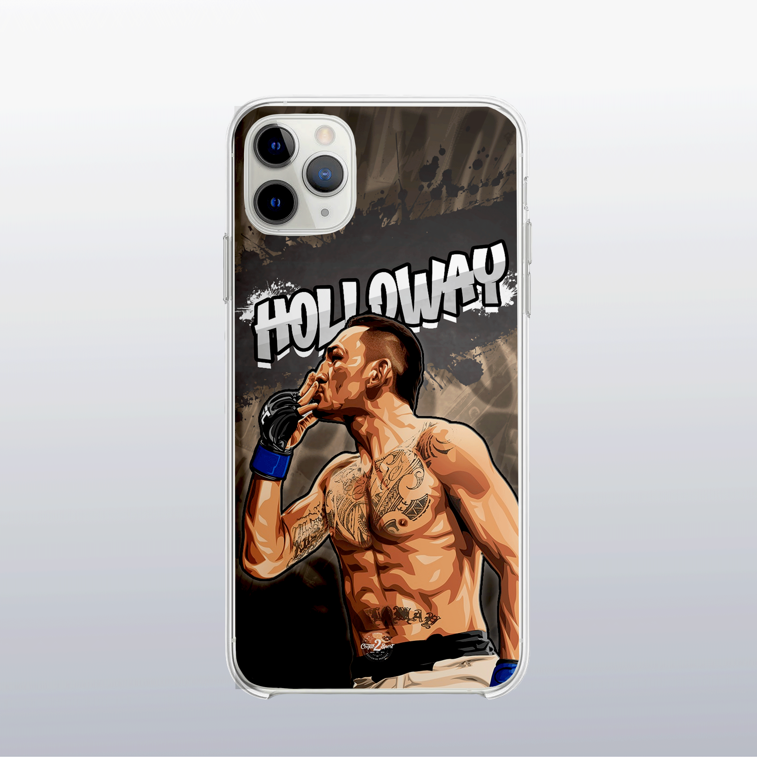 Coque de téléphone Max Holloway – design graff coloré inspiré de l’univers MMA, look urbain et percutant.