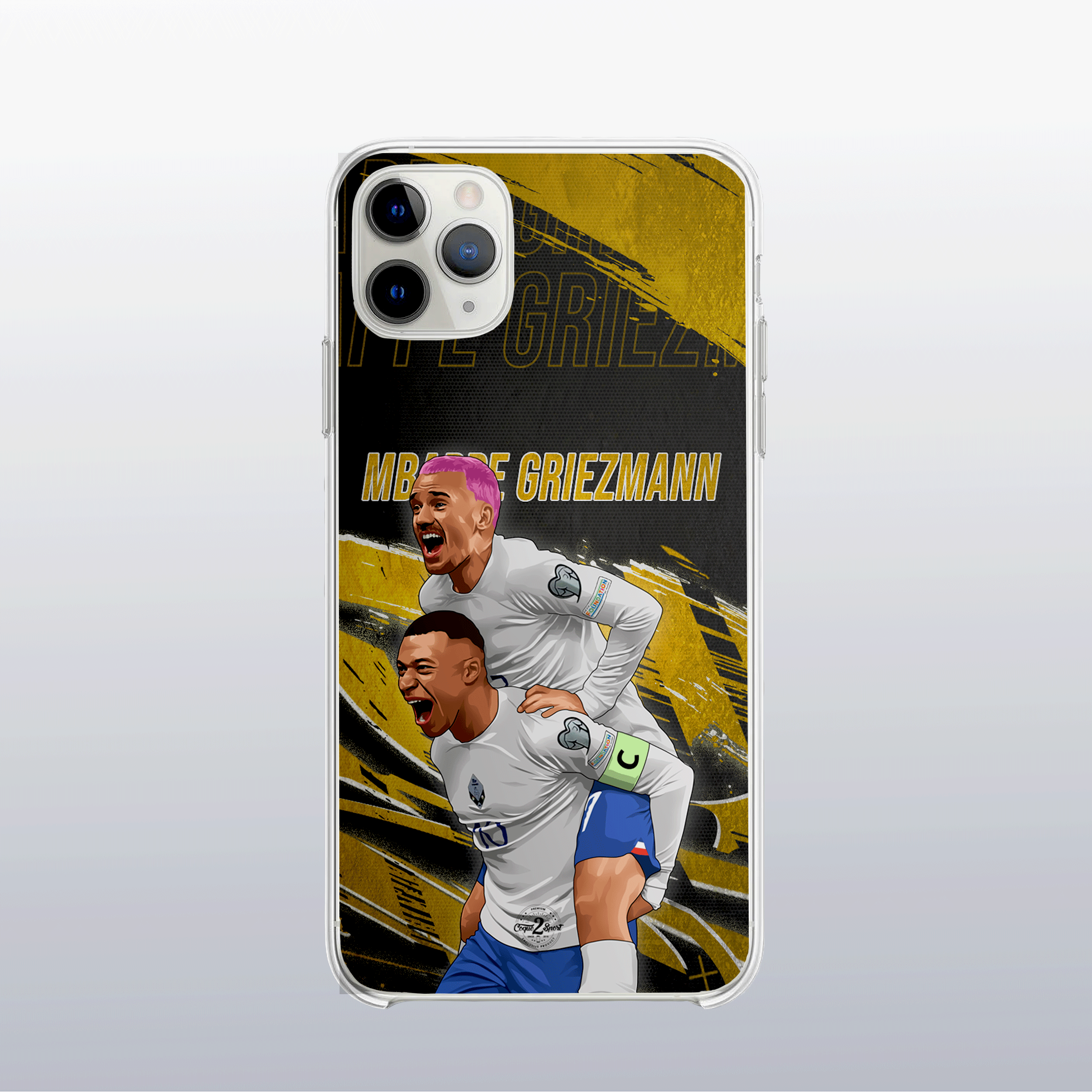 Coque de telephone - Coque2sport Kylian Mbappe griezmann gold