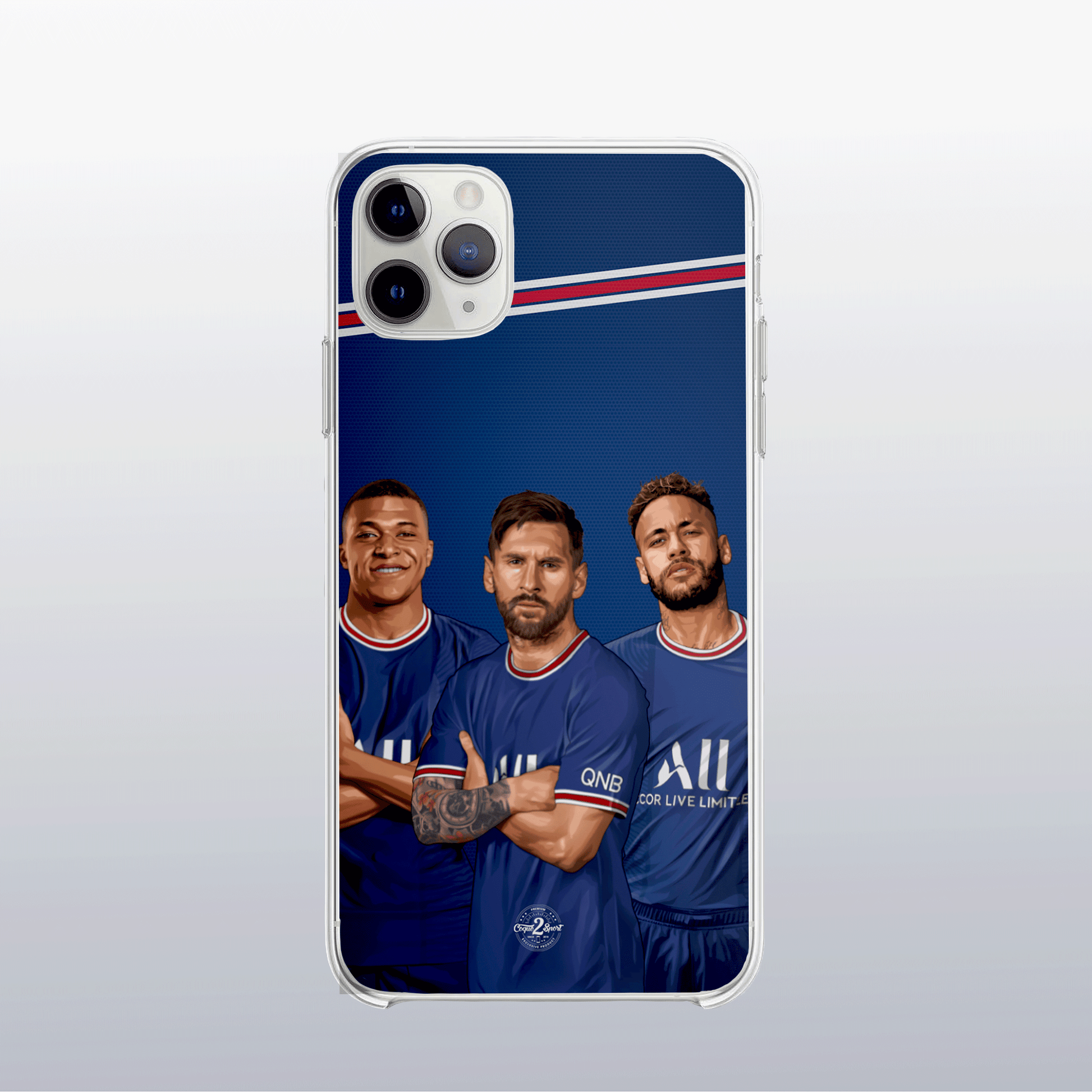Coque de telephone - Coque2sport Kylian Mbappe psg messi neymar color