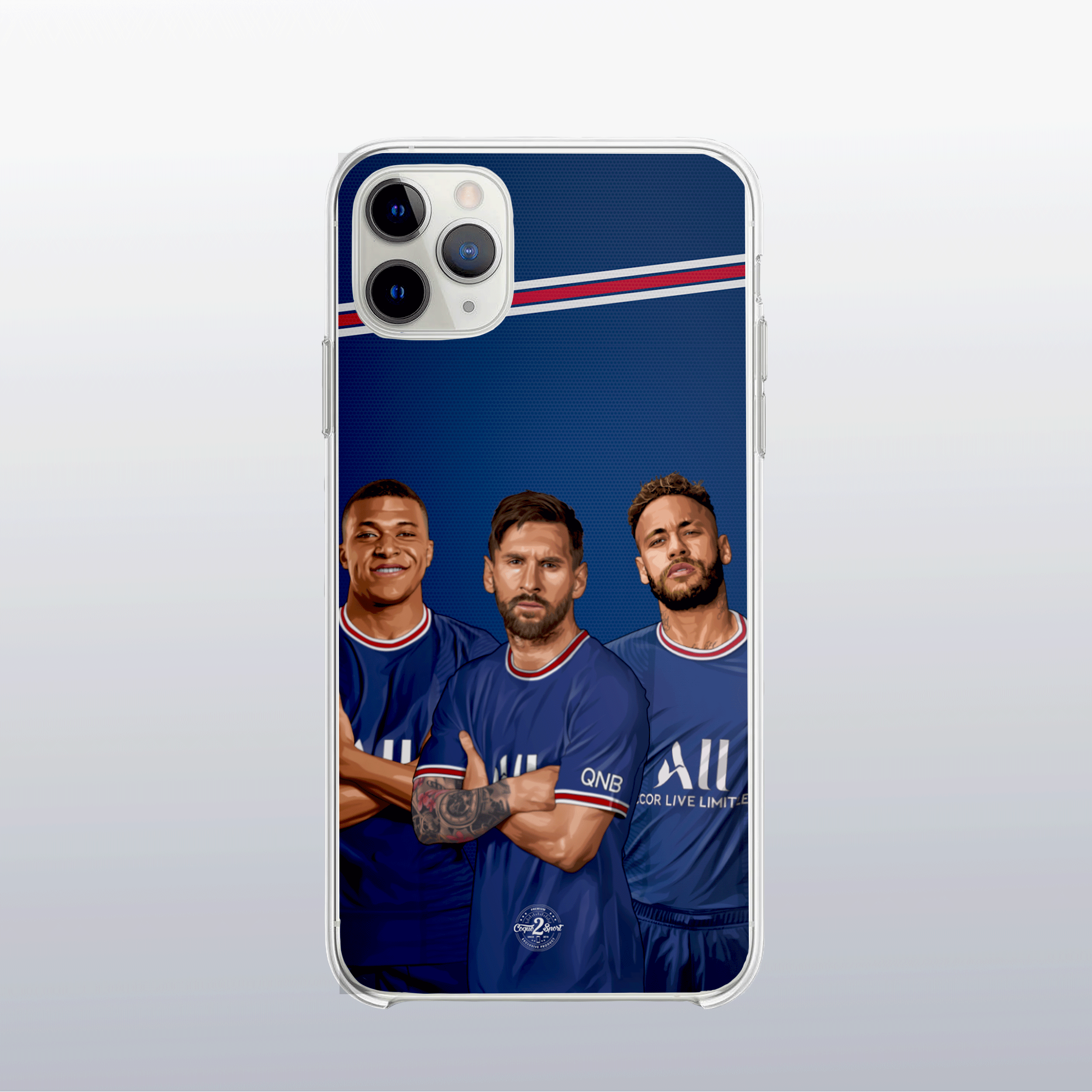 Coque de telephone - Coque2sport Kylian Mbappe psg messi neymar color