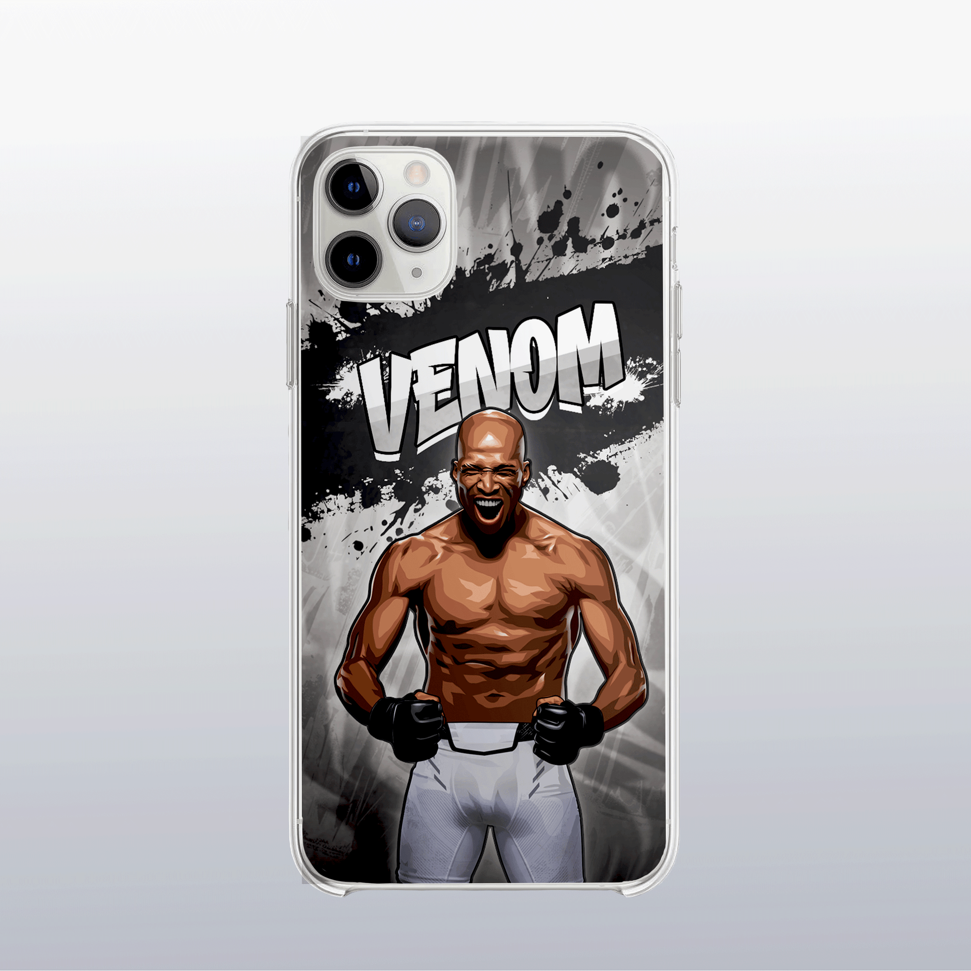 Coque de téléphone Michael Venom Page – design graff coloré inspiré de l’univers MMA, look urbain et percutant.