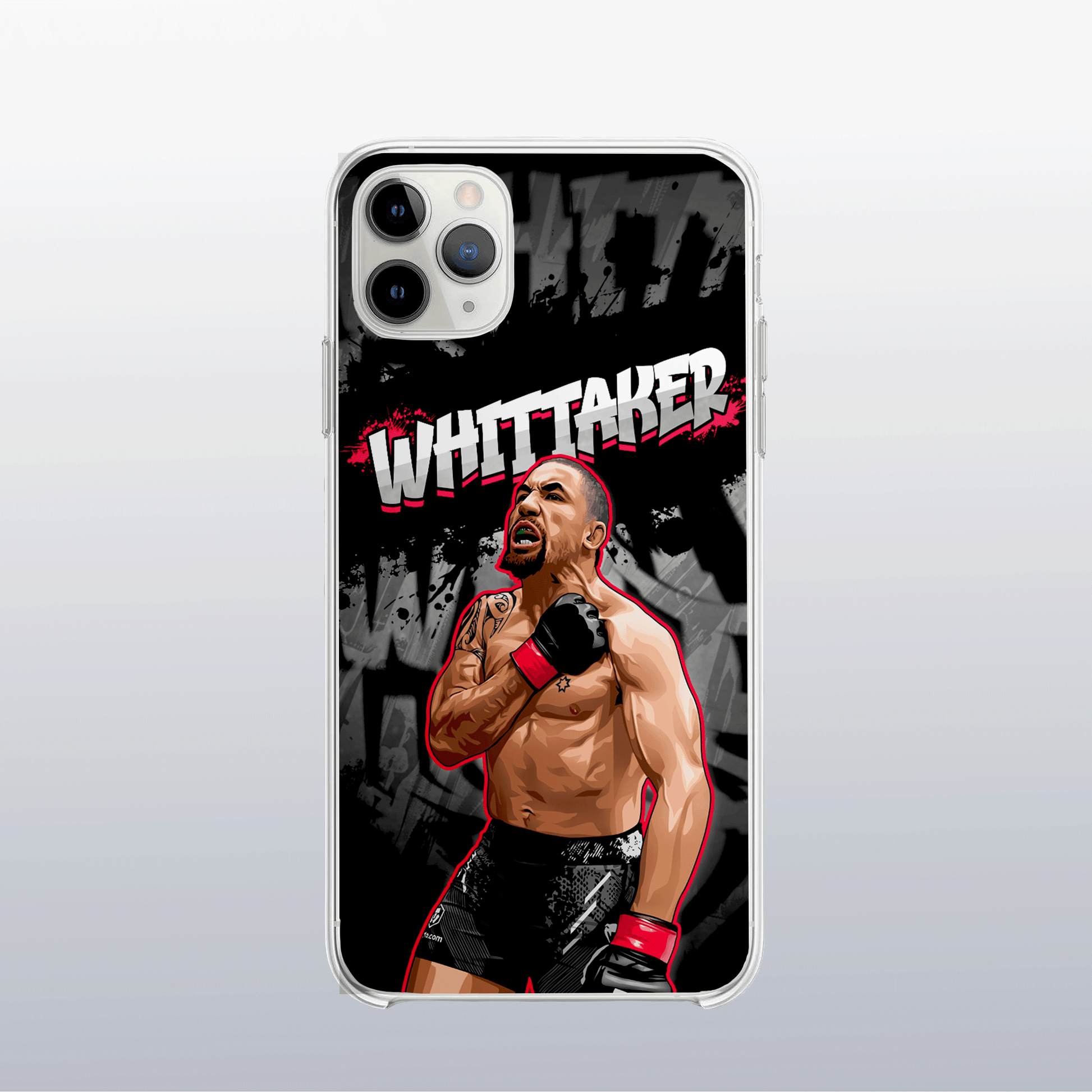 Coque de téléphone Robert Whittaker – design graff coloré inspiré de l’univers MMA, look urbain et percutant.