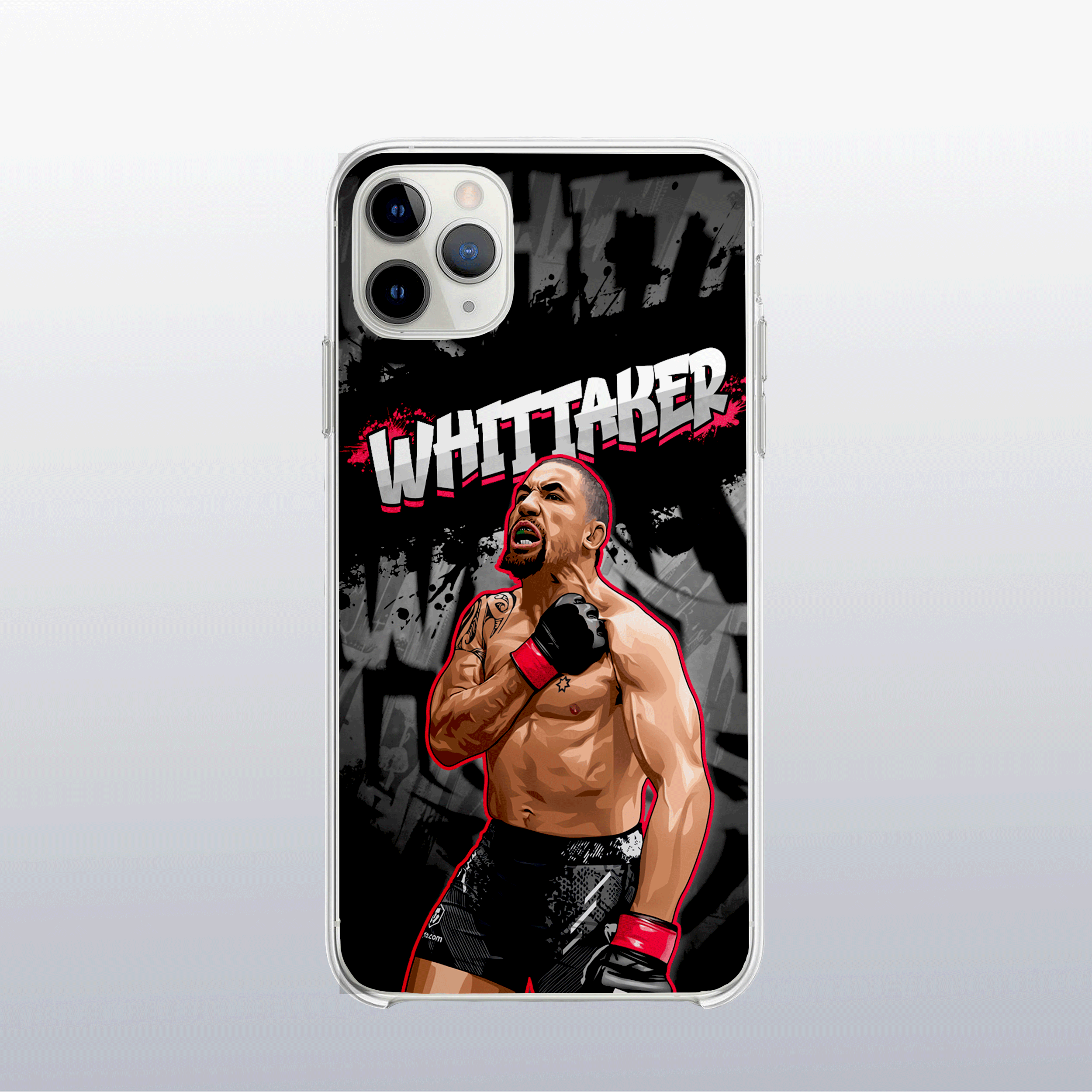 Coque de téléphone Robert Whittaker – design graff coloré inspiré de l’univers MMA, look urbain et percutant.
