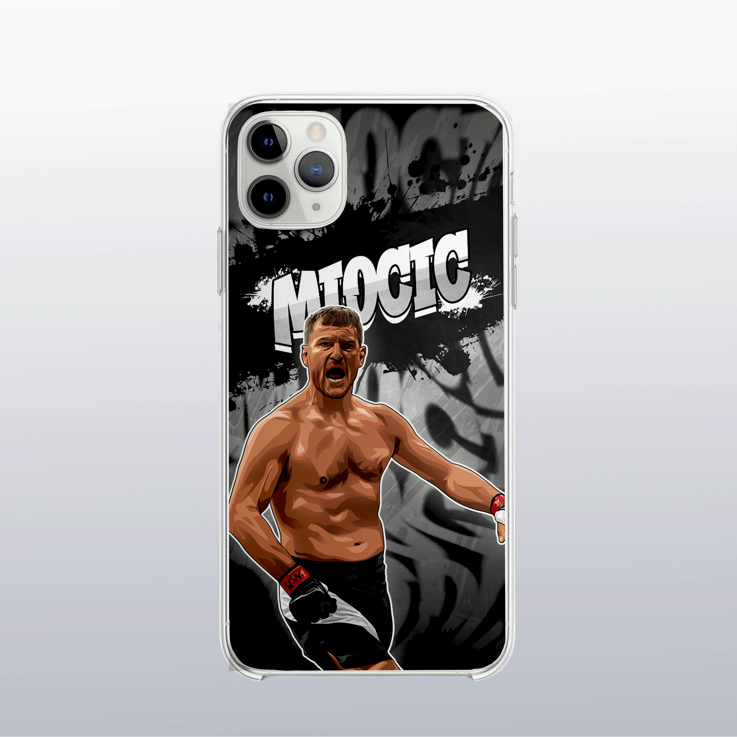 Coque de téléphone Stipe Miocic – design graff coloré inspiré de l’univers MMA, look urbain et percutant.