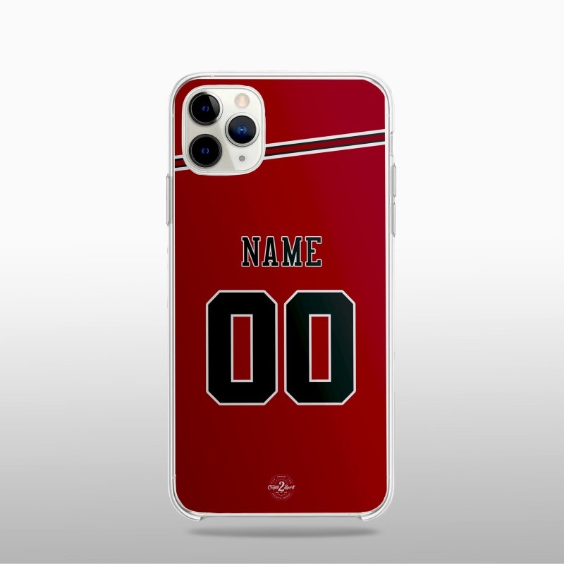 Coque NBA personnalisable Chicago Bulls – Maillot Icon Edition aux couleurs emblématiques de l’équipe.