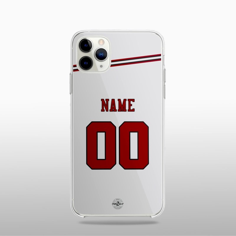 Coque NBA personnalisable Chicago Bulls – Maillot Association Edition, version classique en blanc.