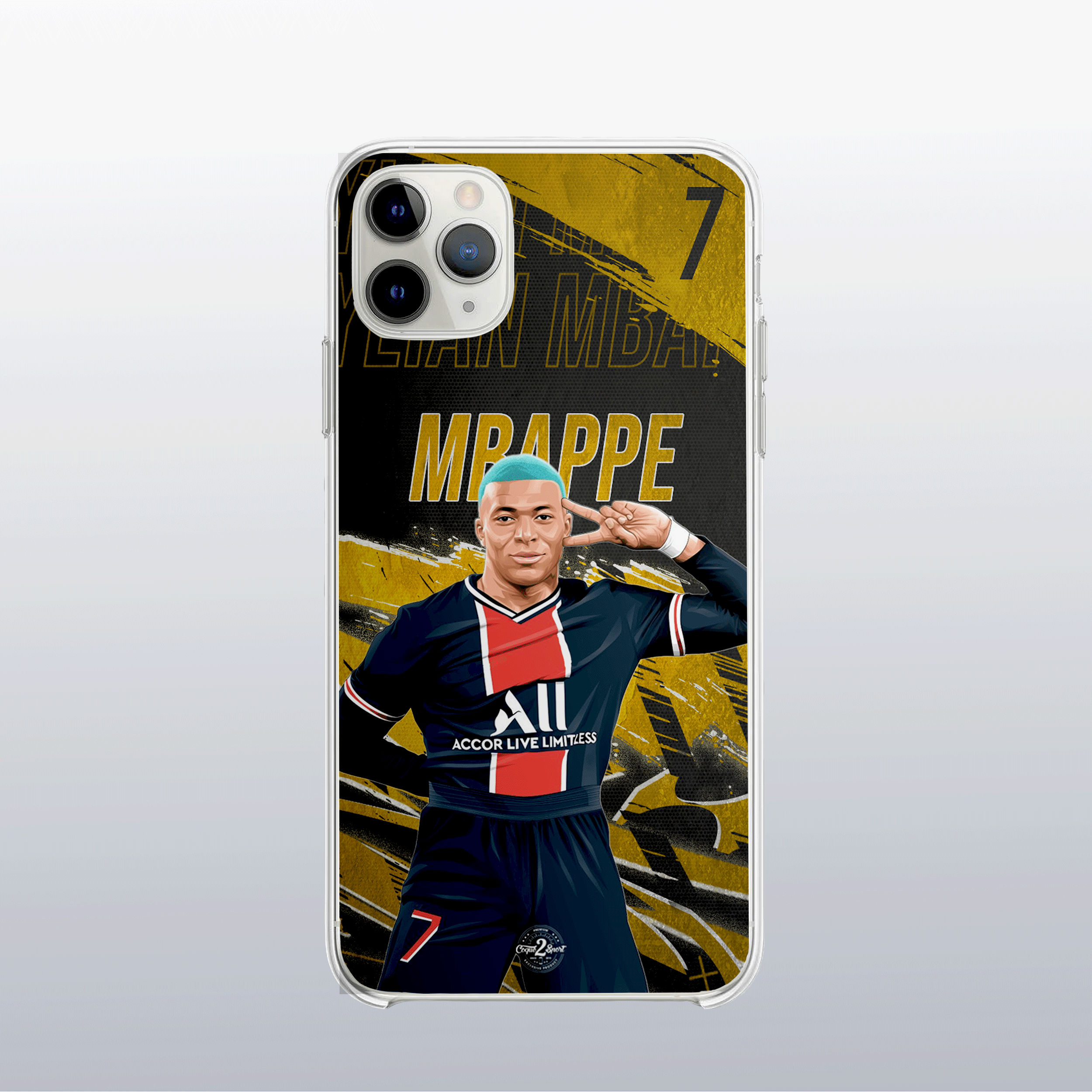 Coque de telephone - Coque2sport Kylian Mbappe psg gold