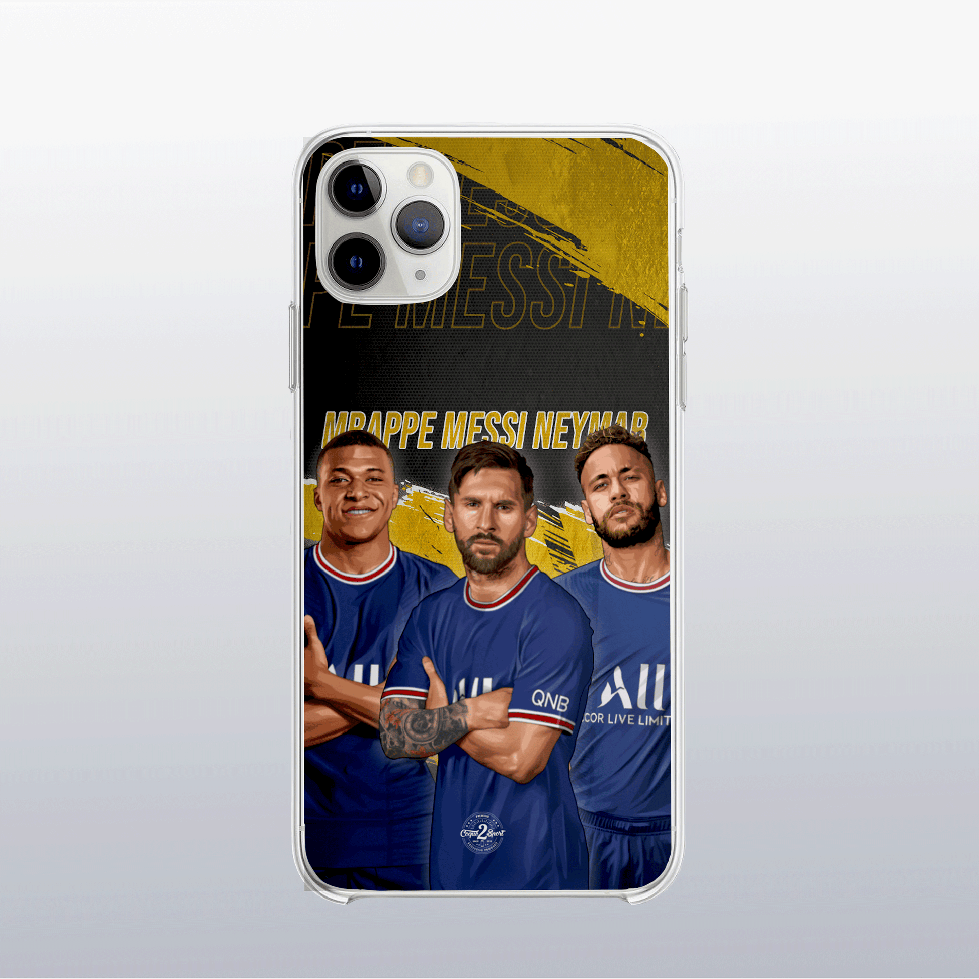 Coque de telephone - Coque2sport Kylian Mbappe messi neymar gold