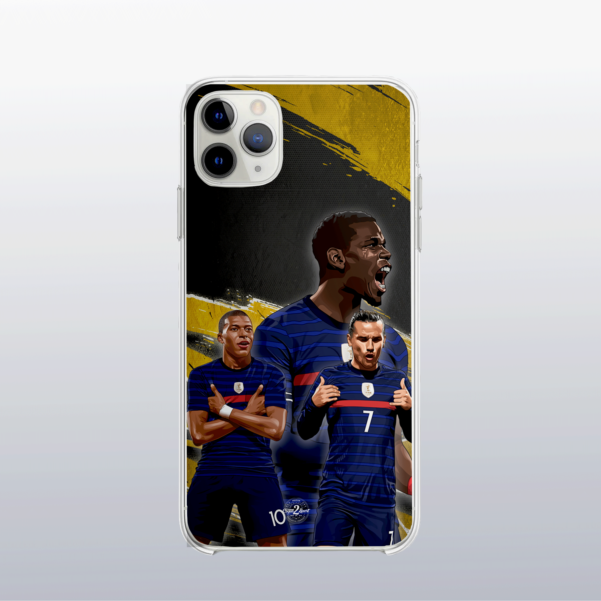 Coque de telephone - Coque2sport Kylian Mbappe pogba griezmann gold