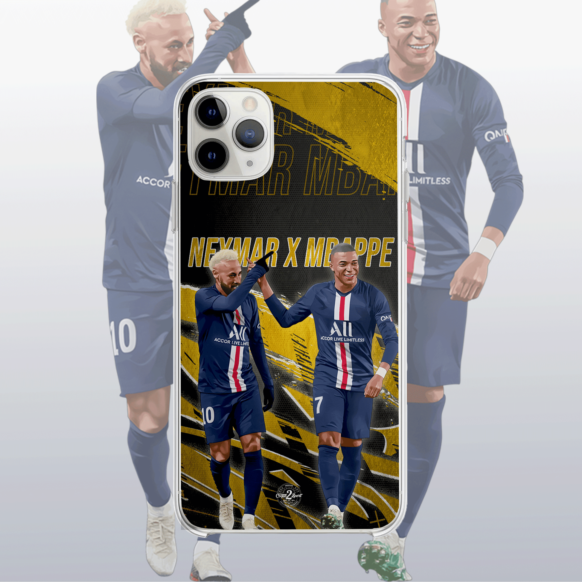 Coque de telephone -Coque2sport Kylian Mbappe et neymar gold