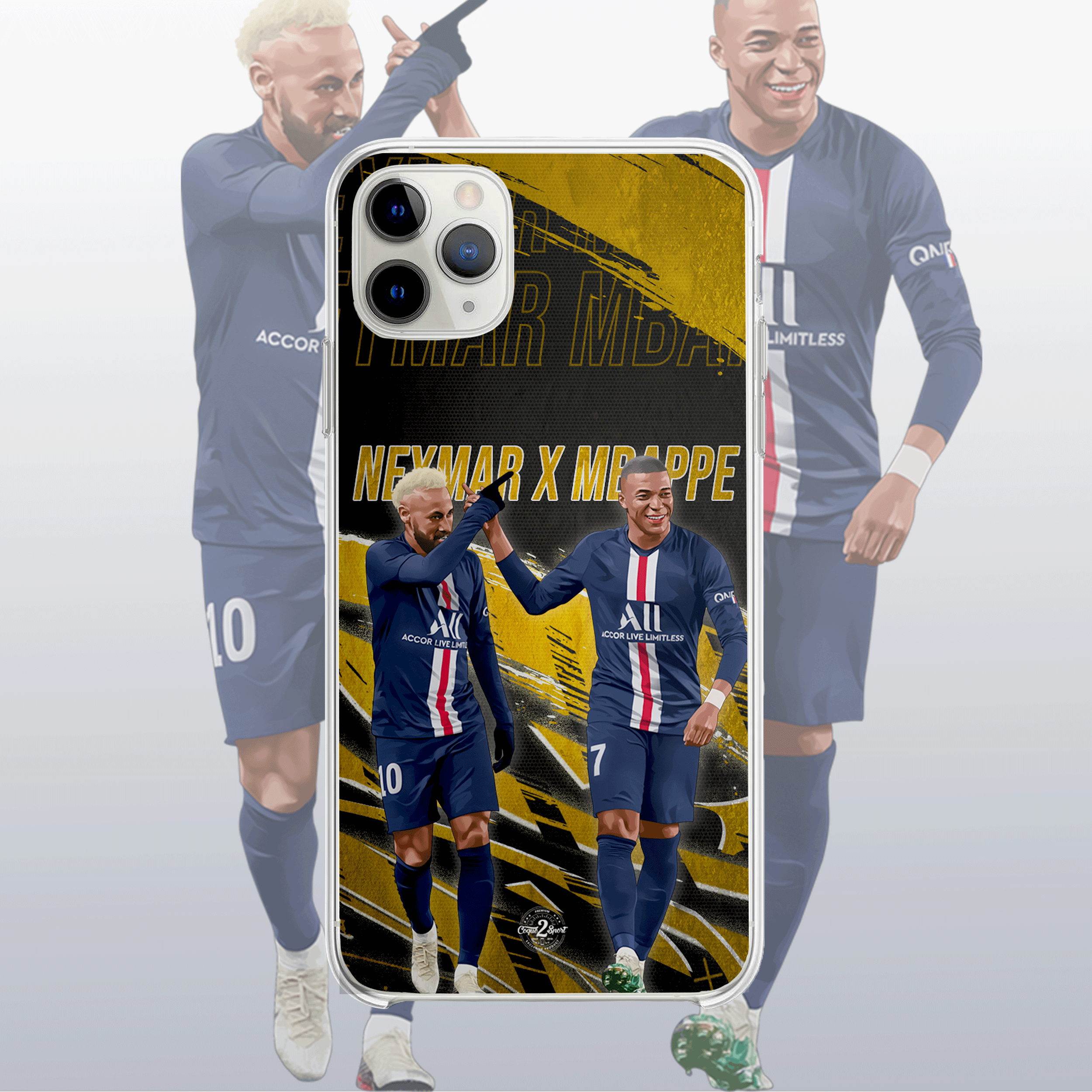Coque de telephone -Coque2sport Kylian Mbappe et neymar gold