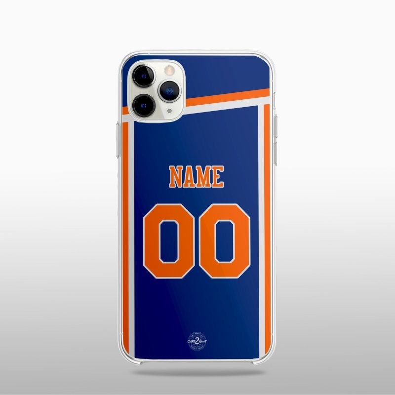 Coque NBA personnalisable New York Knicks – Maillot Icon Edition aux couleurs emblématiques de l’équipe.