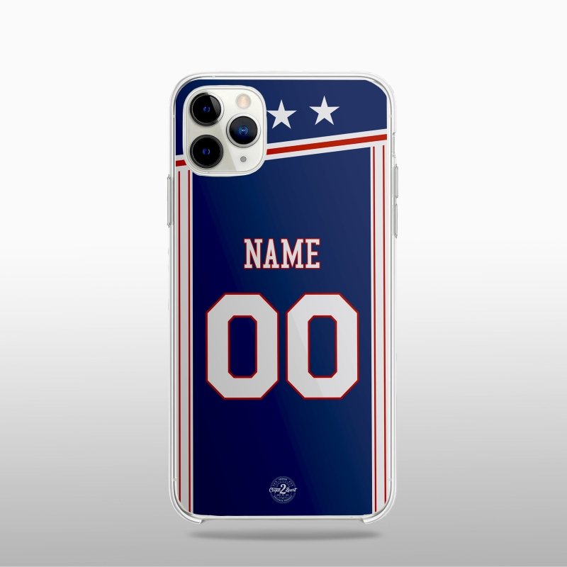 Coque NBA personnalisable Philadelphia 76ers – Maillot Icon Edition aux couleurs emblématiques de l’équipe.